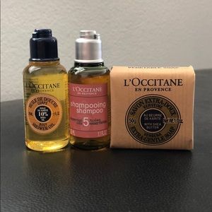 L’occitane shampoo + shower oil + verbena soap bar